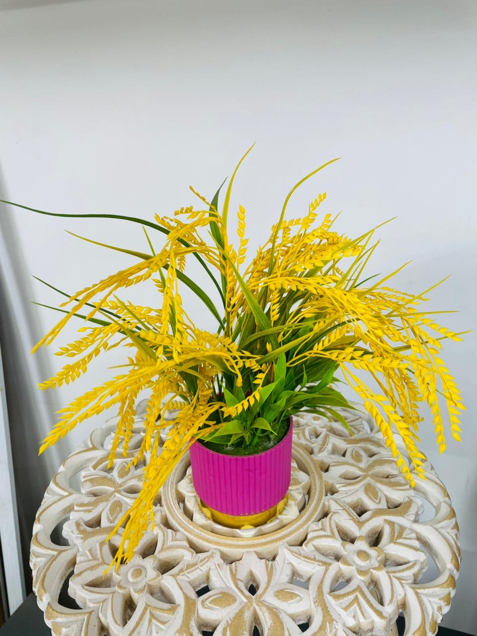 Golden Artificial Grain Plant