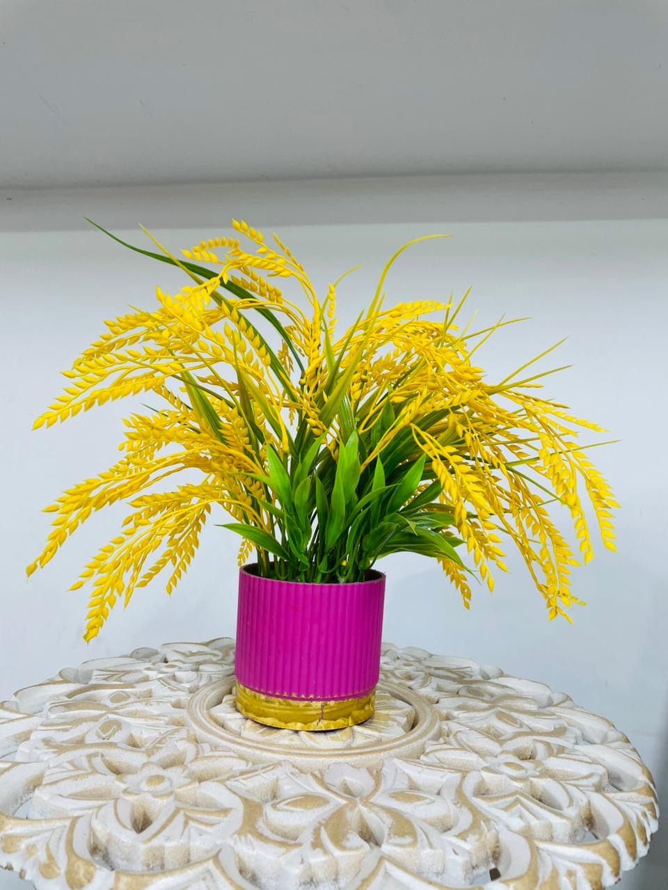 Golden Artificial Grain Plant